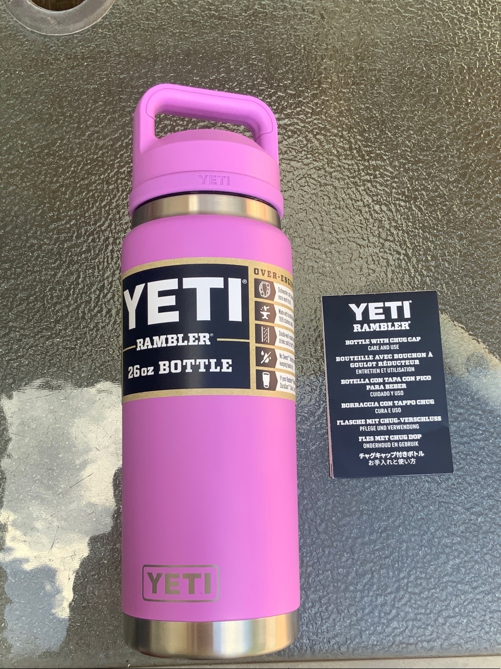 Yeti Pink Insulated Bottle with Handle and Chug Cap - Picture 2 of 4